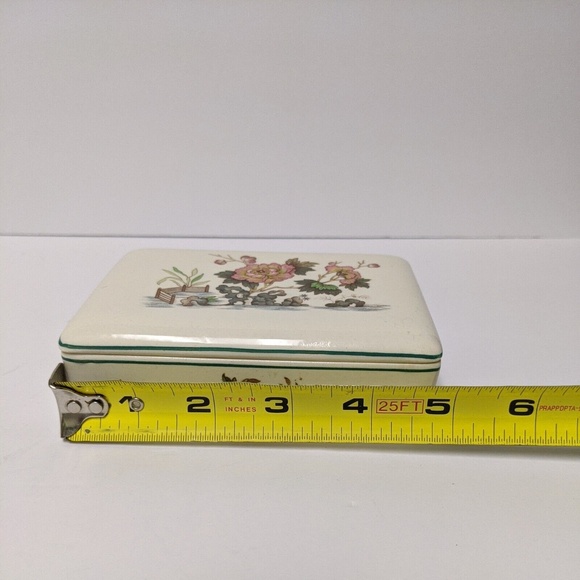 Wedgwood Eastern Flowers China Rectangular Trinket Dish 5" Made in England - Picture 7 of 8